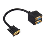 Cavo sdoppiatore da 30 cm VGA maschio a 2 VGA femmina, VGA Male