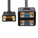 Cavo sdoppiatore da 30 cm VGA maschio a 2 VGA femmina, VGA Male