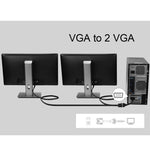 Cavo sdoppiatore da 30 cm VGA maschio a 2 VGA femmina, VGA Male