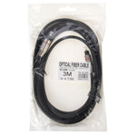 Cavo audio digitale in fibra ottica Toslink da M a M, diametro esterno: 5,0 mm, lunghezza: 3 m, 3m