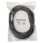 Cavo audio digitale in fibra ottica Toslink da M a M, diametro esterno: 5,0 mm, lunghezza: 5 m, 5m
