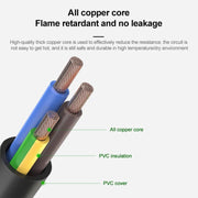 Cavo di alimentazione CA per notebook britannico di alta qualità a 3 poli, lunghezza: 1,5 m, 3 Prong Style UK Plug, Length: 1.5m