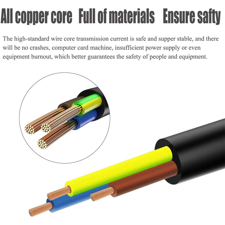 Cavo di alimentazione CA per notebook americano a 3 poli di alta qualità, lunghezza: 1,8 m, 3 Prong Style US Plug, Length: 1.8m