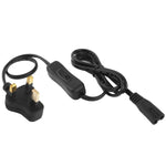 Cavo di alimentazione CA con spina UK a 2 poli con interruttore 304, lunghezza: 1,2 m, 2 Prong Style AU Plug, Length: 1.2m, 2 Prong Style UK Plug, Length: 1.2m