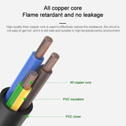 Cavo di alimentazione CA stile 3 poli con interruttore 304, lunghezza: 1,2 m, EU Plug with 304 Switch, 1.2m, US Plug with 304 Switch, 1.2m