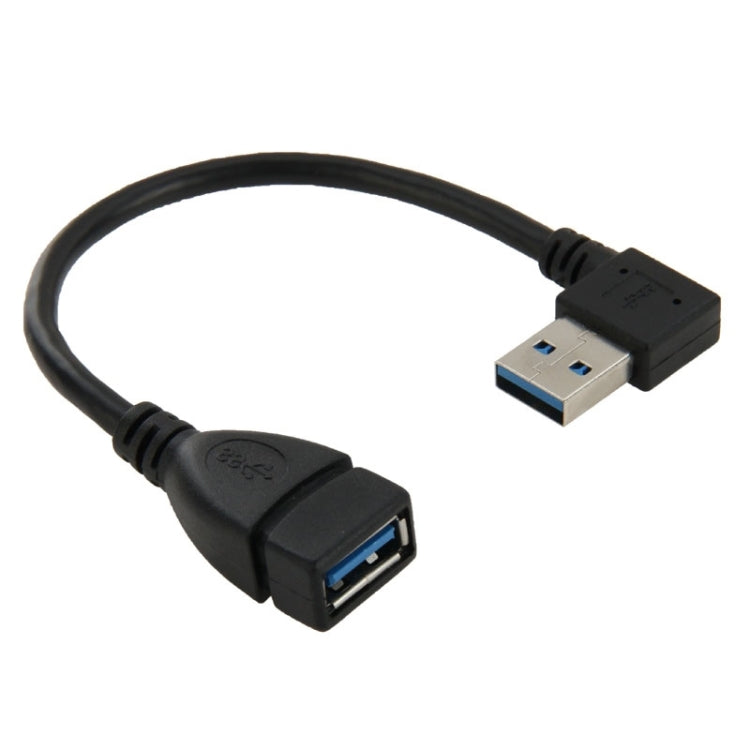 Cavo di prolunga USB 3.0 ad angolo retto da 90 gradi Cavo adattatore da maschio a femmina, lunghezza: 18 cm, Right Angle AM to AF, length: 18cm