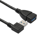 Cavo di prolunga USB 3.0 ad angolo retto da 90 gradi Cavo adattatore da maschio a femmina, lunghezza: 18 cm, Right Angle AM to AF, length: 18cm