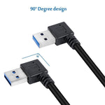 Cavo di prolunga USB 3.0 ad angolo retto da 90 gradi Cavo adattatore da maschio a femmina, lunghezza: 18 cm, Right Angle AM to AF, length: 18cm