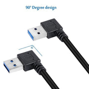 Cavo di prolunga USB 3.0 ad angolo retto da 90 gradi Cavo adattatore da maschio a femmina, lunghezza: 18 cm, Right Angle AM to AF, length: 18cm