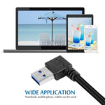 Cavo di prolunga USB 3.0 ad angolo retto da 90 gradi Cavo adattatore da maschio a femmina, lunghezza: 18 cm, Right Angle AM to AF, length: 18cm