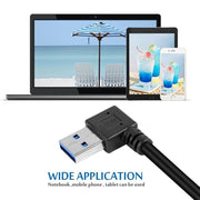 Cavo di prolunga USB 3.0 ad angolo retto da 90 gradi Cavo adattatore da maschio a femmina, lunghezza: 18 cm, Right Angle AM to AF, length: 18cm