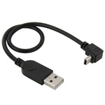 Cavo adattatore USB Mini USB maschio a USB 2.0 AM da 90 gradi, lunghezza: 29 cm