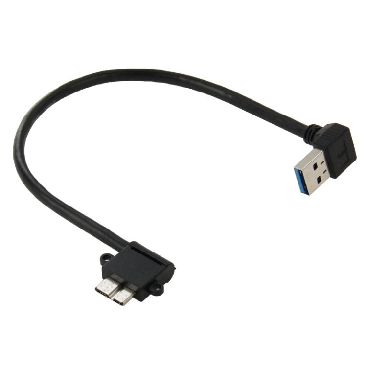 Cavo dati da USB 3.0 a Micro 3.0 da 90 gradi per Galaxy Note III / N9000, lunghezza: 26 cm