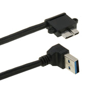 Cavo dati da USB 3.0 a Micro 3.0 da 90 gradi per Galaxy Note III / N9000, lunghezza: 26 cm