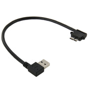 Cavo dati USB 3.0 ad angolo retto da 90 gradi a 90 gradi Micro 3.0 ad angolo retto da 26 cm per Galaxy Note III / N9000