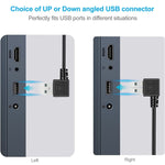 Cavo dati USB 3.0 ad angolo retto da 90 gradi a 90 gradi Micro 3.0 ad angolo retto da 26 cm per Galaxy Note III / N9000