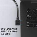 Cavo dati USB 3.0 ad angolo retto da 90 gradi a 90 gradi Micro 3.0 ad angolo retto da 26 cm per Galaxy Note III / N9000