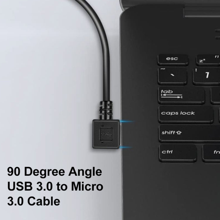 Cavo dati USB 3.0 ad angolo retto da 90 gradi a 90 gradi Micro 3.0 ad angolo retto da 26 cm per Galaxy Note III / N9000