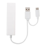 Per Galaxy S8 e S8 + / LG G6 / Huawei P10 e P10 Plus / Xiaomi Mi6 e Max 2 e altri smartphone, 3 Port USB+RJ45+USB Male