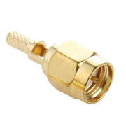 Adattatore connettore dritto maschio SMA a crimpare placcato oro da 10 pezzi per cavo RG174 / RG188 / RG316 / LMR100, Crimp SMA Male