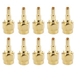 Adattatore connettore dritto maschio SMA a crimpare placcato oro da 10 pezzi per cavo RG174 / RG188 / RG316 / LMR100, Crimp SMA Male