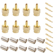 Adattatore connettore RF pin SMA maschio a crimpare placcato oro da 10 pezzi per cavo RG174 / RG316 / RG188 / RG179, Crimp SMA Male Plug