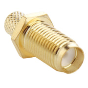 Adattatore connettore RF a crimpare femmina SMA placcato oro da 10 pezzi per cavo RG58 / RG400 / RG142 / LMR195, Crimp RP-SMA Female