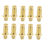 Adattatore connettore RF a crimpare femmina SMA placcato oro da 10 pezzi per cavo RG58 / RG400 / RG142 / LMR195, Crimp RP-SMA Female