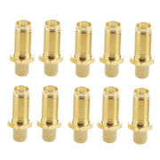 Adattatore connettore RF a crimpare femmina SMA placcato oro da 10 pezzi per cavo RG58 / RG400 / RG142 / LMR195, Crimp RP-SMA Female