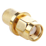 Adattatore connettore RF a crimpare con spina maschio SMA placcato oro da 10 pezzi per cavo RG58 / RG142 / LMR195, SMA Male Plug