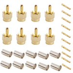Adattatore connettore RF con pin maschio a crimpare RP-SMA placcato oro da 10 pezzi, Crimp RP-SMA Male Plug