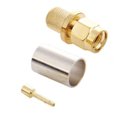 10 PZ LMR300 5D-FB Placcato Oro RP-SMA Maschio Spina Pin Crimp Adattatore Connettore RF, RP-SMA Male Plug