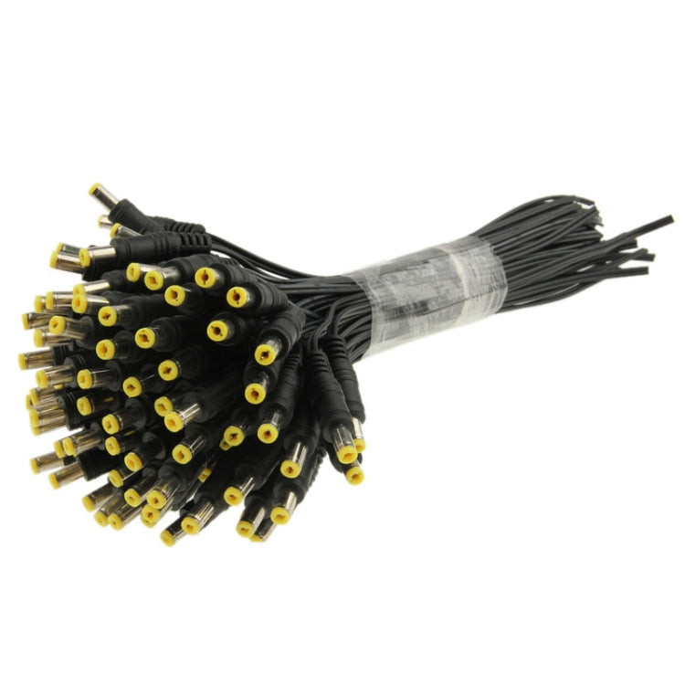 Adattatore connettore cilindrico maschio di alimentazione CC da 100 pezzi 5,5 x 2,1 mm per controller luci LED, lunghezza: 20 cm