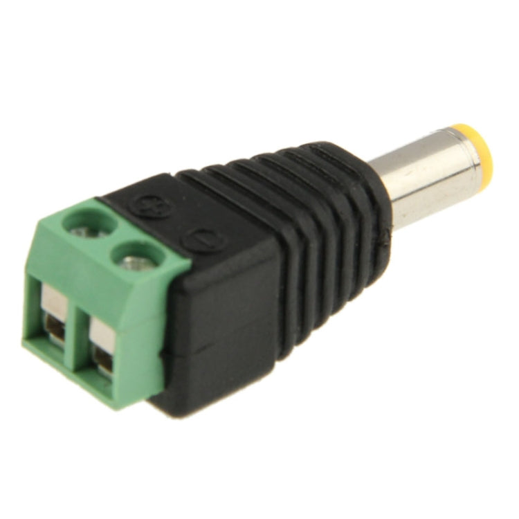 Connettori alimentazione DC maschio verdi 5,5 x 2,1 mm set 10