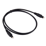 Cavo Toslink in fibra ottica audio digitale, lunghezza cavo: 1 m, diametro esterno: 4,0 mm (placcato oro), 1m