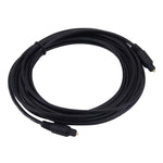 Cavo Toslink in fibra ottica audio digitale, lunghezza cavo: 5 m, diametro esterno: 4,0 mm (placcato oro), 5m