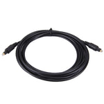 Cavo Toslink in fibra ottica audio digitale, lunghezza cavo: 3 m, diametro esterno: 4,0 mm (placcato oro), 3m