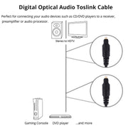 Cavo Toslink in fibra ottica audio digitale, lunghezza cavo: 3 m, diametro esterno: 4,0 mm (placcato oro), 3m