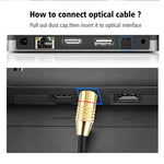 Cavo Toslink in fibra ottica audio digitale, lunghezza cavo: 2 m, diametro esterno: 5,0 mm, 2m