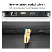 Cavo Toslink in fibra ottica audio digitale, lunghezza cavo: 2 m, diametro esterno: 5,0 mm, 2m