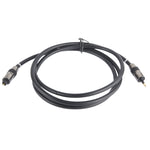 Cavo audio ottico digitale TOSLink maschio a maschio da 3,5 mm, lunghezza: 1,5 m, diametro esterno: 5,0 mm (placcato oro)