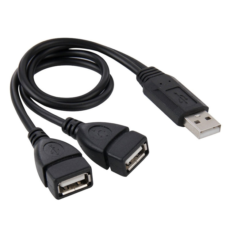 Cavo adattatore USB 2.0 maschio a 2 doppi jack USB femmina per computer/laptop, lunghezza: circa 30 cm, USB 2.0 AM to 2 USB 2.0 AF