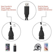 Cavo adattatore USB 2.0 maschio a 2 doppi jack USB femmina per computer/laptop, lunghezza: circa 30 cm, USB 2.0 AM to 2 USB 2.0 AF