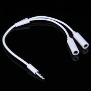 Cavo audio stereo jack da 3,5 mm maschio a 2 femmine per iPhone 6S e 6S Plus e 6 e 6 Plus e 5, iPad Air 2 e Air, Samsung, iPod laptop, MP3, lunghezza: 24 cm, 3.5mm Male to 2 Female