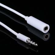 Cavo audio stereo jack da 3,5 mm maschio a 2 femmine per iPhone 6S e 6S Plus e 6 e 6 Plus e 5, iPad Air 2 e Air, Samsung, iPod laptop, MP3, lunghezza: 24 cm, 3.5mm Male to 2 Female