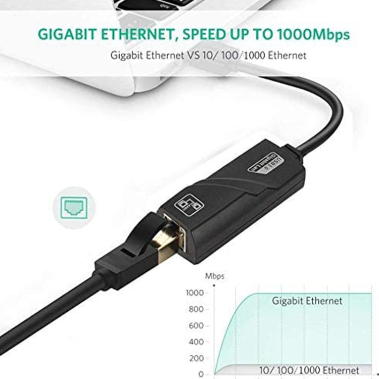 Adattatore Ethernet USB 3.0 10/100/1000Mbps per laptop, Plug and play, USB 3.0 1000 Mbps