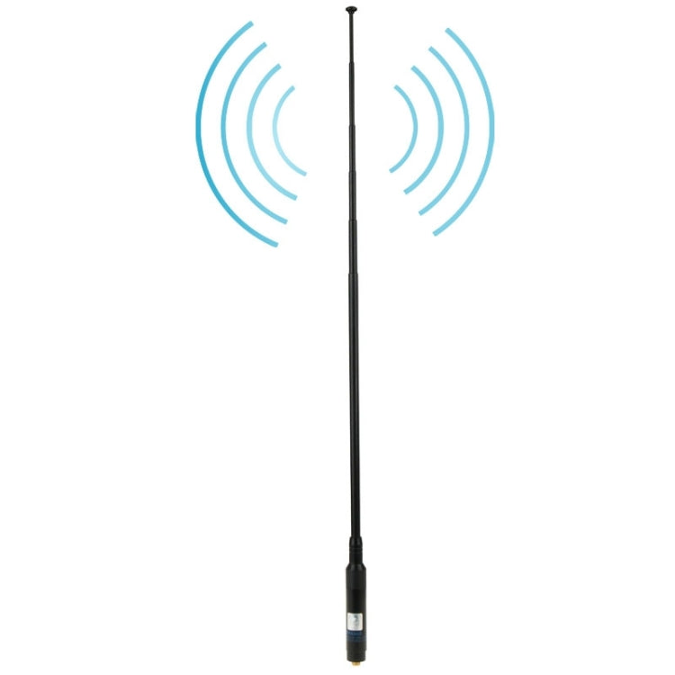 RH660S Portable Telescopic Radio Antenna SMA-F Dual Band 144/430MHz High Gain for Walkie Talkie, Antenna Length: 108.5cm