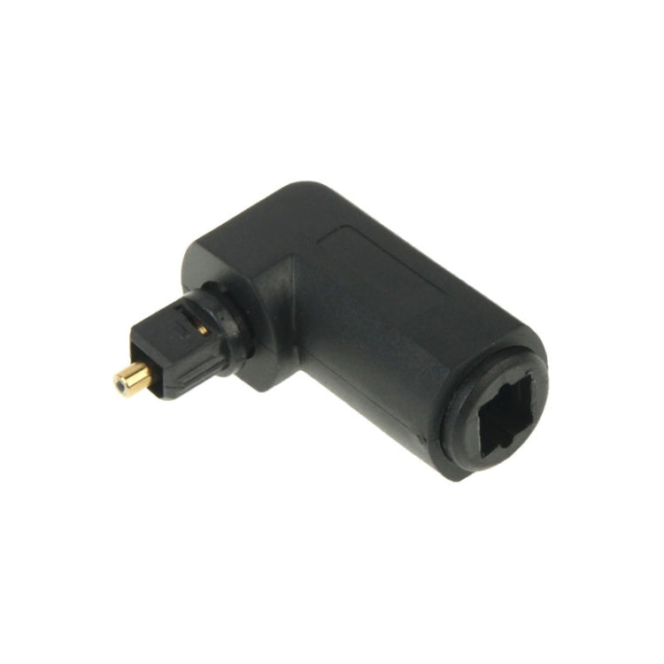 Adattatore audio digitale TOSLINK ottico ad angolo retto da quadrato a quadrato placcato in oro di alta qualità, Round Audio Optical Fiber