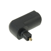 Adattatore audio digitale TOSLINK ottico ad angolo retto da quadrato a quadrato placcato in oro di alta qualità, Round Audio Optical Fiber