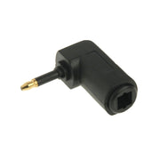 Adattatore per fibra ottica da 90 gradi in fibra ottica audio da quadrato a rotondo placcato oro di alta qualità, 90 Degree Round Audio Optical Fiber